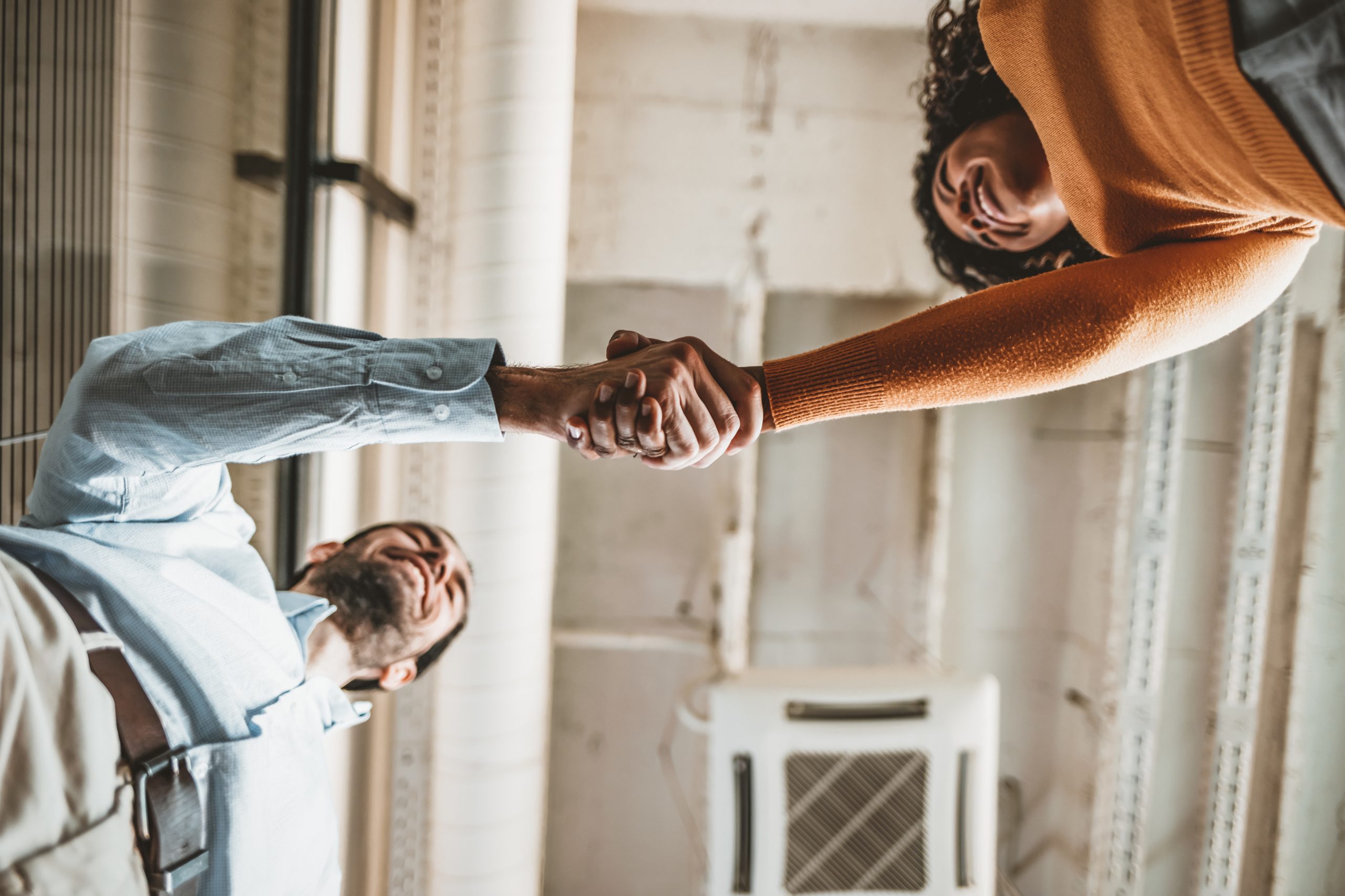two business people shaking hands
