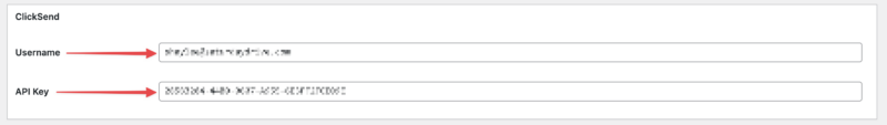 Ninja Forms ClickSend Credentials