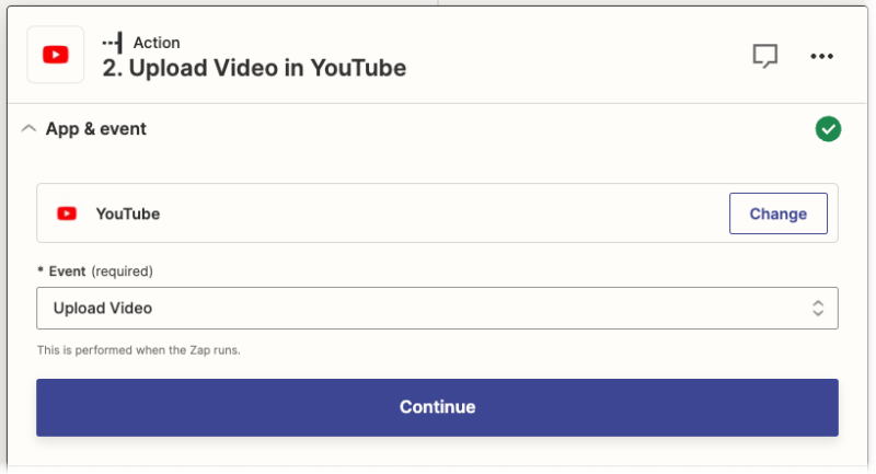 Upload video to YouTube