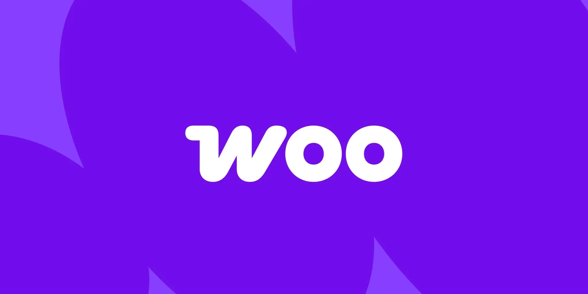 image of the WooCommerce brand logo with the word Woo in white against a bubbly purple background.